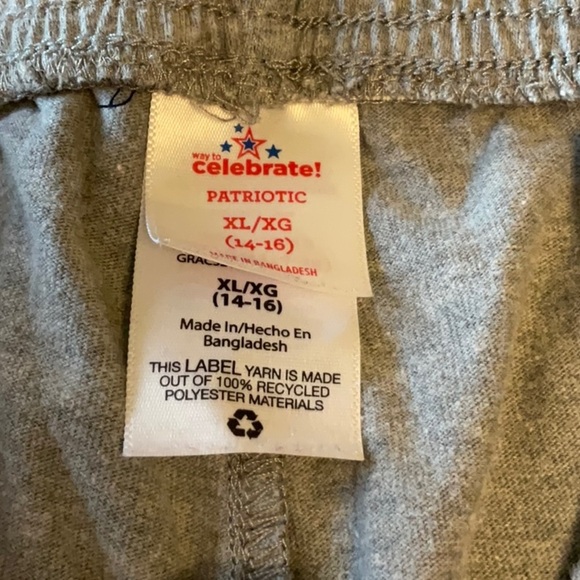 Gray Athletic Shorts with Red Stripes and Drawstring Waist - Picture 3 of 6